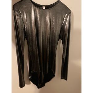 Shiny Grey Bodysuit